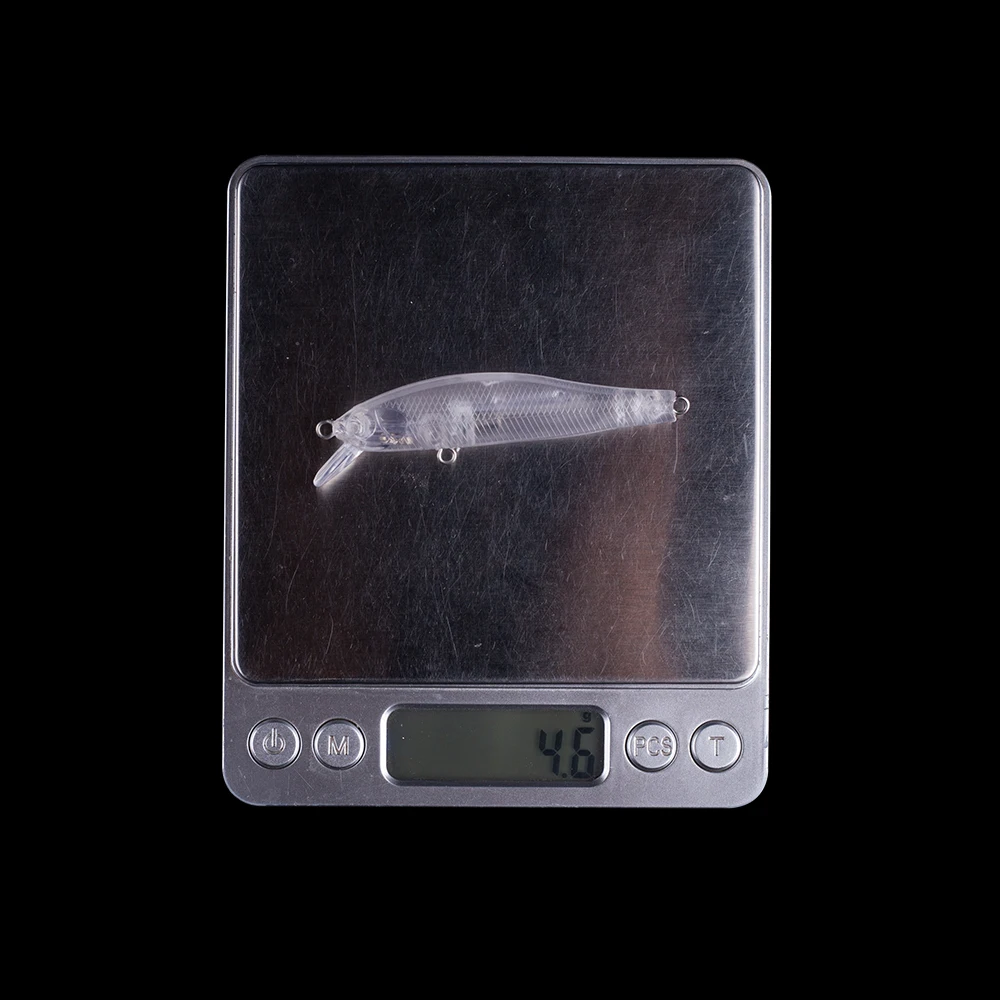 Hanlin-Señuelos de Pesca duros sin pintar, cebos de pesca de 7CM y 4,5G, 10/20 piezas espacios en blanco, deslizadores, Jerkbait, buceo poco profundo, flotantes, Wobbling, Minnow - imagen 3