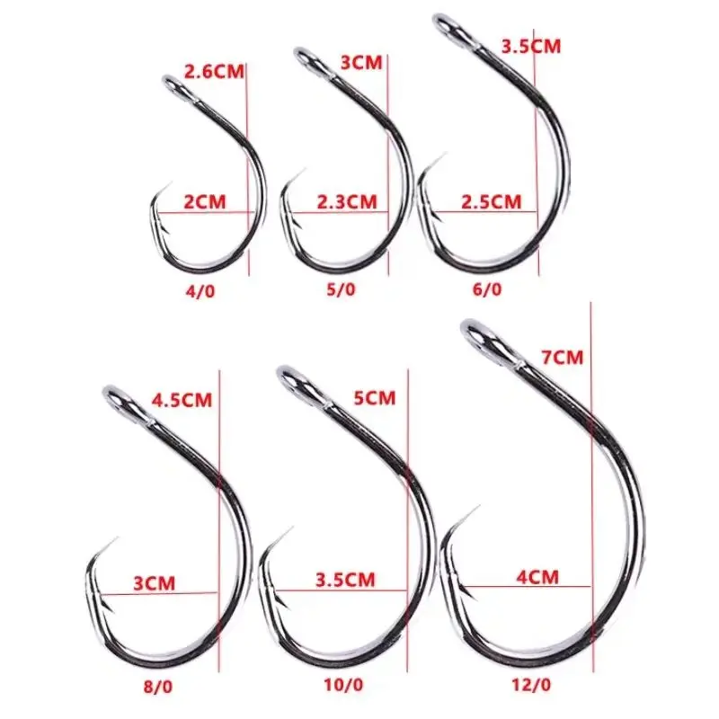 Mustad-anzuelos de pesca Ultrapoint 39950NP, señuelo de gusano de océano profundo, afilado, gancho de púas, anzuelos circulares de acero de alto carbono, pescado negro - imagen 3