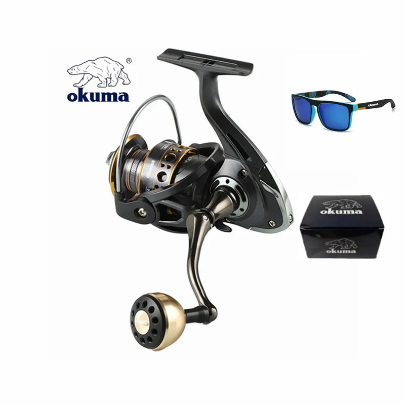 Rueda de pesca totalmente de metal, rueda giratoria OKUMA 2000-7000, rueda de poste de mar, ancla, rueda de pescado, rueda de lanzamiento largo, equipo de pesca