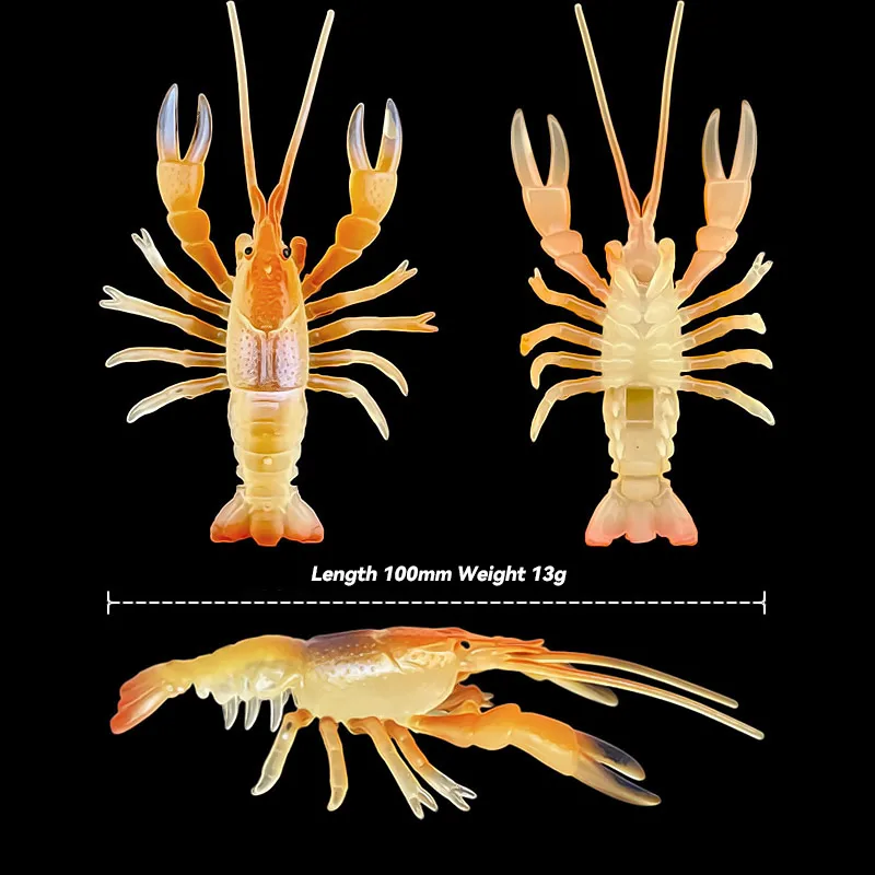 3 unids/caja Bazooka 13g señuelo de pesca Swimbait carpa lubina langosta cebos silicona suave sábalo Wobblers JIG gusano incorporado camarones de plomo - imagen 2