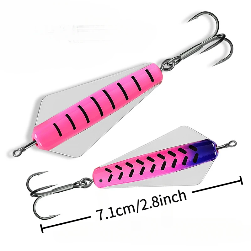 BRAVMACK Señuelos de pesca cuchara del diablo cebos duros 13,5 cebos giratorios agua salada agua dulce plantilla de Metal biónico aparejos de pesca de mar - imagen 4