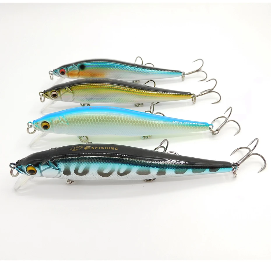 ESFISHING-señuelo de pesca wobbler Jerkbait, 11cm, 15g, 0-1,2 m, pececillo profesional, cebo Artificial duro, aparejos de pesca, visión de vibración - imagen 2