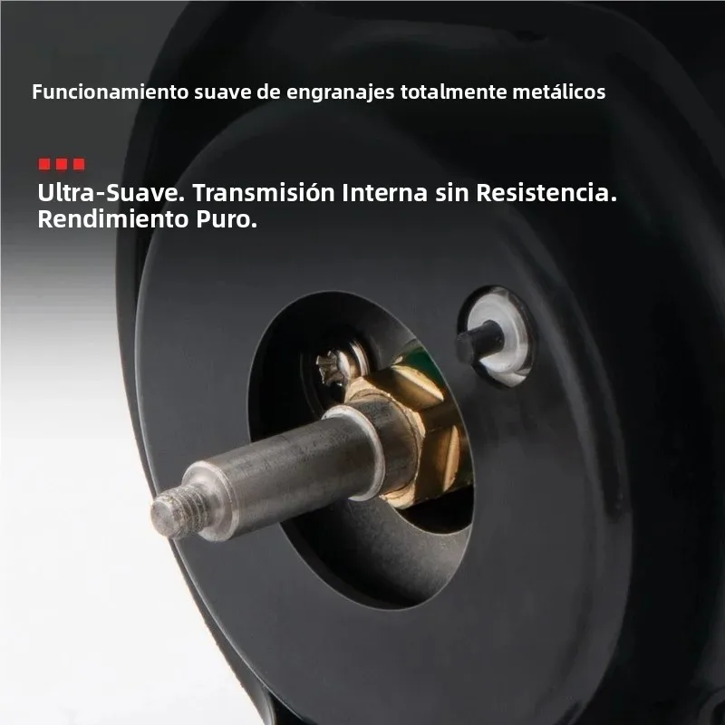 Huidiao carrete en línea totalmente de Metal 4 + 1BB 2,6:1 relación de engranaje carrete libre CNC cuerpo de una sola pieza para pesca Vertical en hielo y balsa - imagen 5