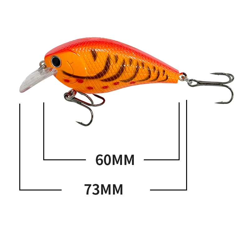 Mini Wobbler flotante 60mm – Señuelo duro para lubina con ojo 3D - imagen 2