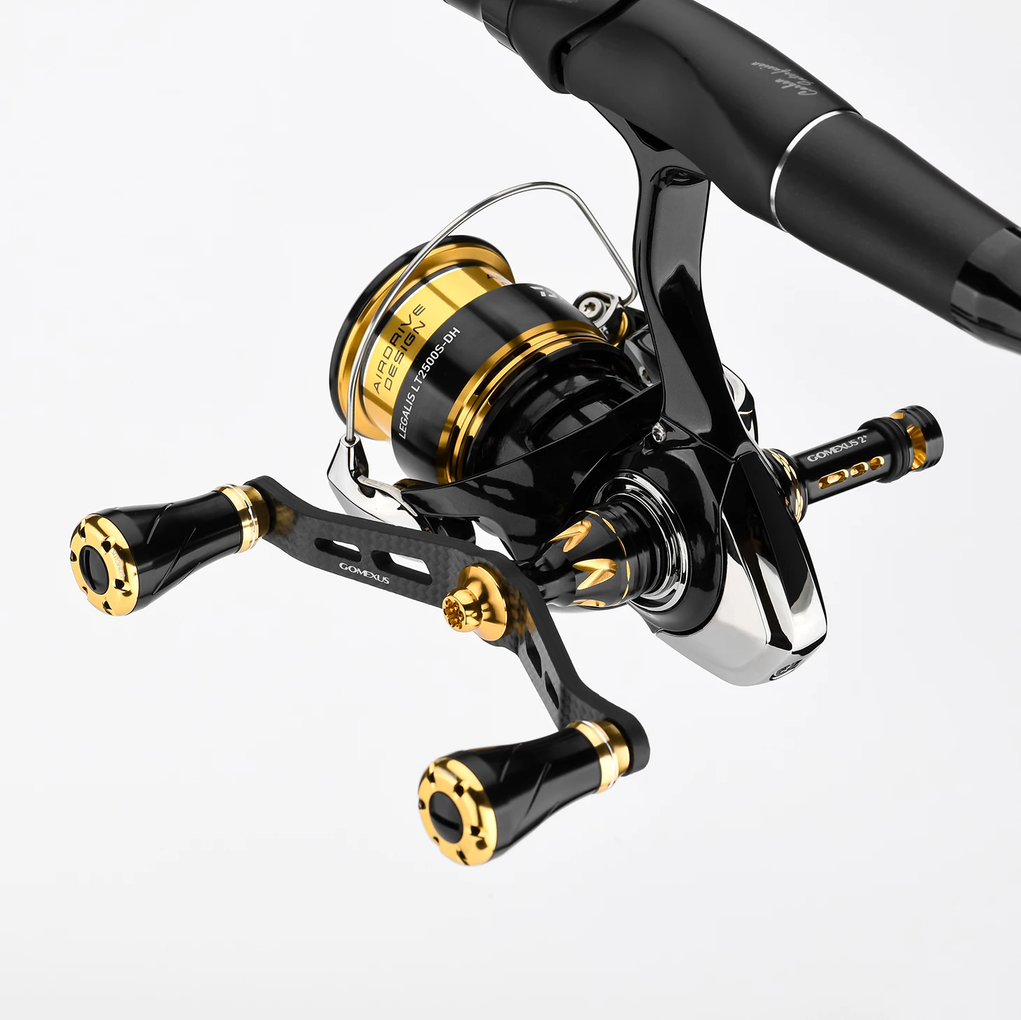 Gomexus doble mango de carbono Eging pesca 98mm 20mm perilla para Daiwa Exist Certate Fuego balístico Luvias Tatula LT carrete giratorio - imagen 4