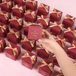 Cajas decorativas con cinta para boda y celebraciones
