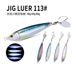 J113 Señuelos Jigging Agua Salada – Luminosos Ganchos Duros Fundición