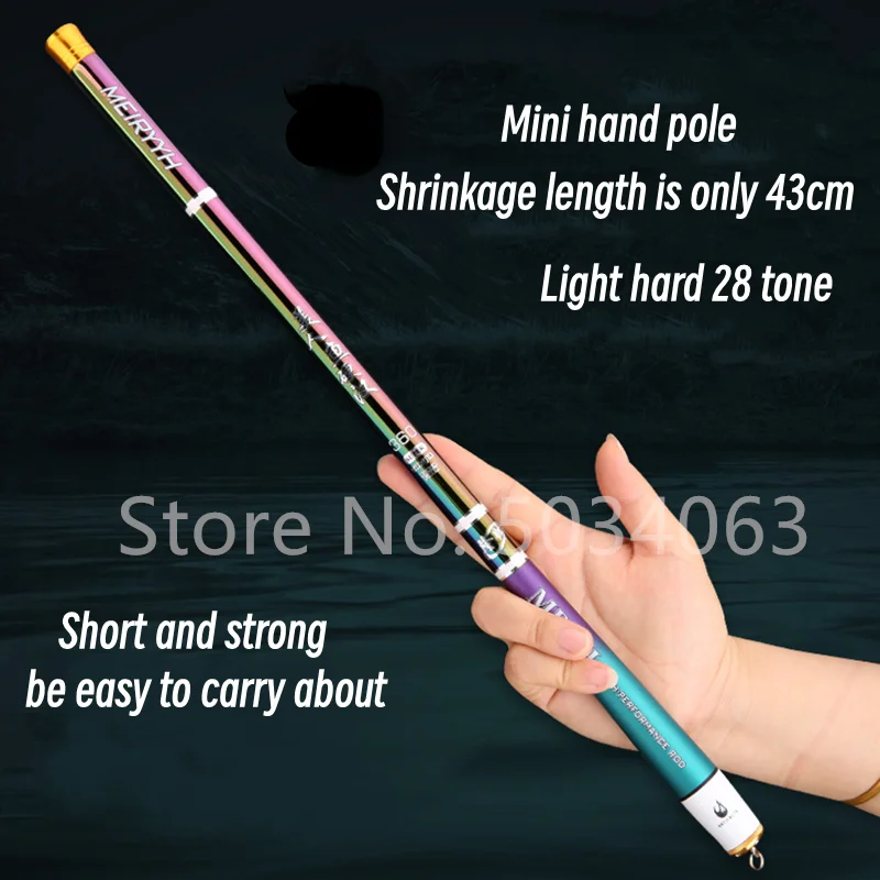 Caña de pescar de carbono portátil, cañas de fundición giratorias, aparejos de viaje de 1,8 m-6,3 m, 5-17 secciones - imagen 5