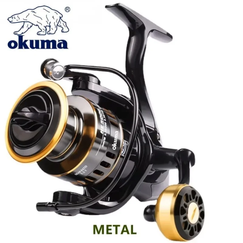 OKUMA Carrete de Pesca 5.2:1 Empuñadura Bolas Copa Metal Arrastre 12 KG - imagen 5