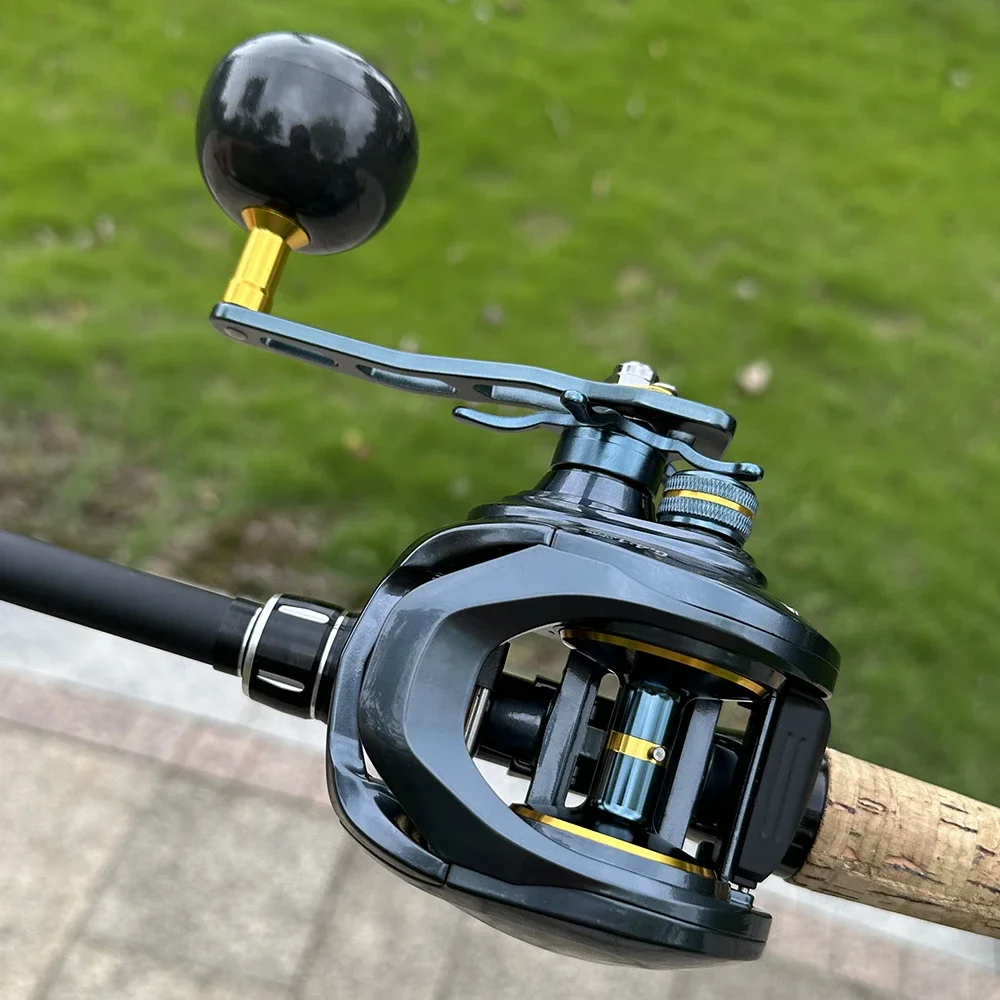 Carrete de carretes de pesca profesionales 6,4: 1, carretes de fundición larga Baitcast, cuerpo de carbono 8 + 1BB, 15KG de arrastre máximo, bobina de pesca JIG, freno magnético - imagen 3