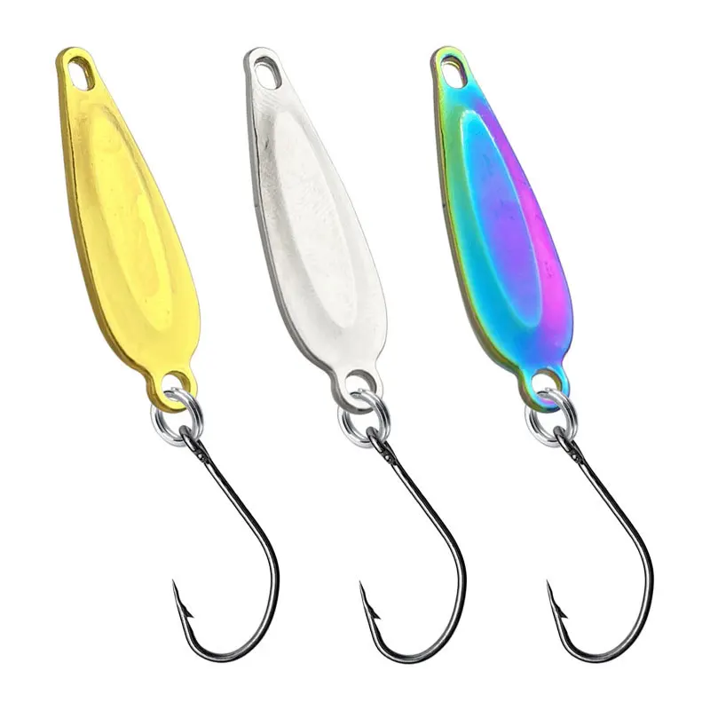 MUKUN 1PCS Metalen Spinner Lepel Vissen Lokt 1.1g/2.2g/3.5g/5g/7g Isca Kunstmatige Harde Aas Bass Zoutwatervissen Gereedschap - imagen 2