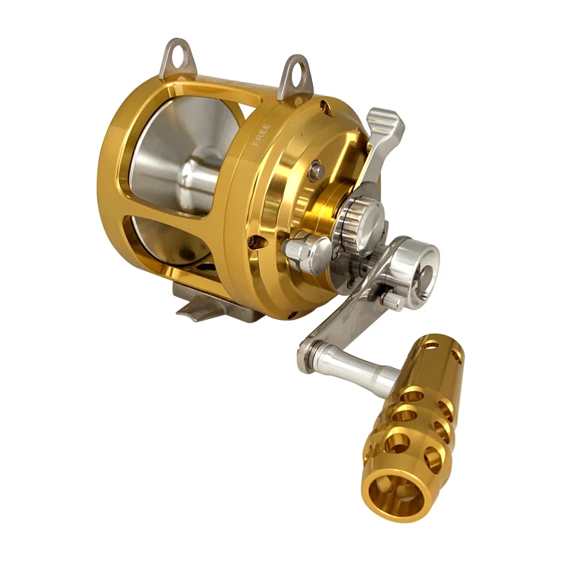 Nuevo Carrete de pesca de 80w de Metal, gran juego, carrete de Jigging de paso lento para aguas profundas, carrete de barco de alta resistencia