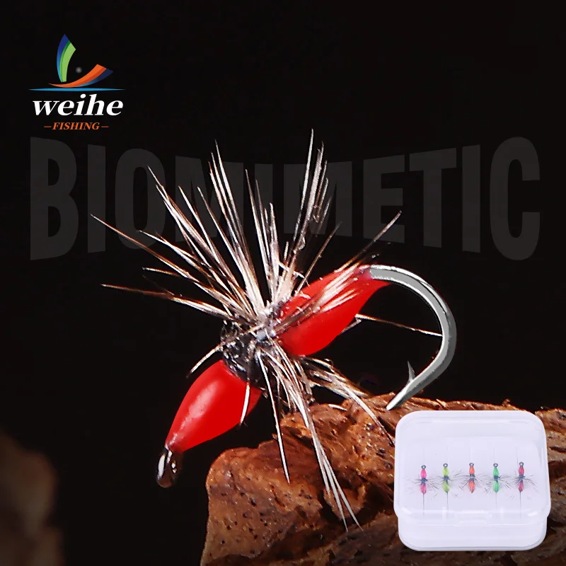 WEIHE Anzuelos de mosca – Micro señuelos para arroyos - imagen 2