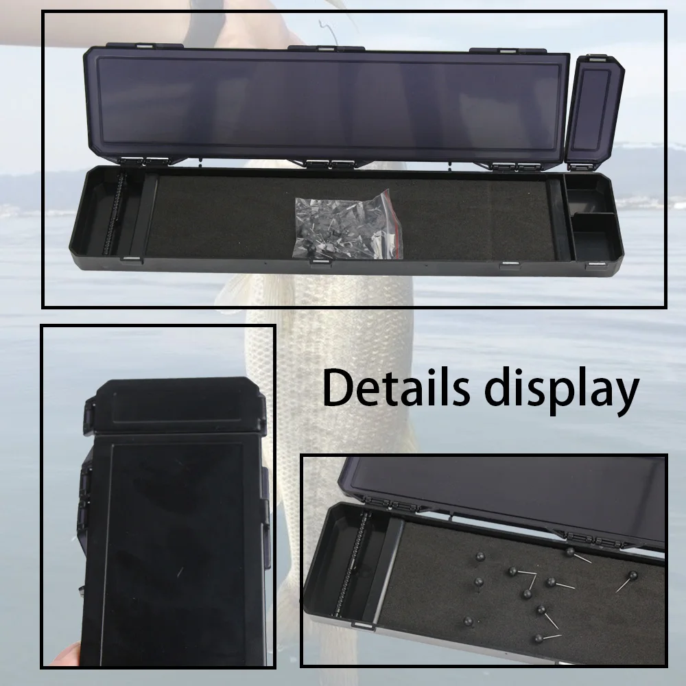 JSFUN-caja de aparejos de pesca de carpa, tablero de aparejo de pelo rígido con pines, caja de aparejo de pesca de carpa, billetera, caja de almacenamiento, accesorios de pesca - imagen 4