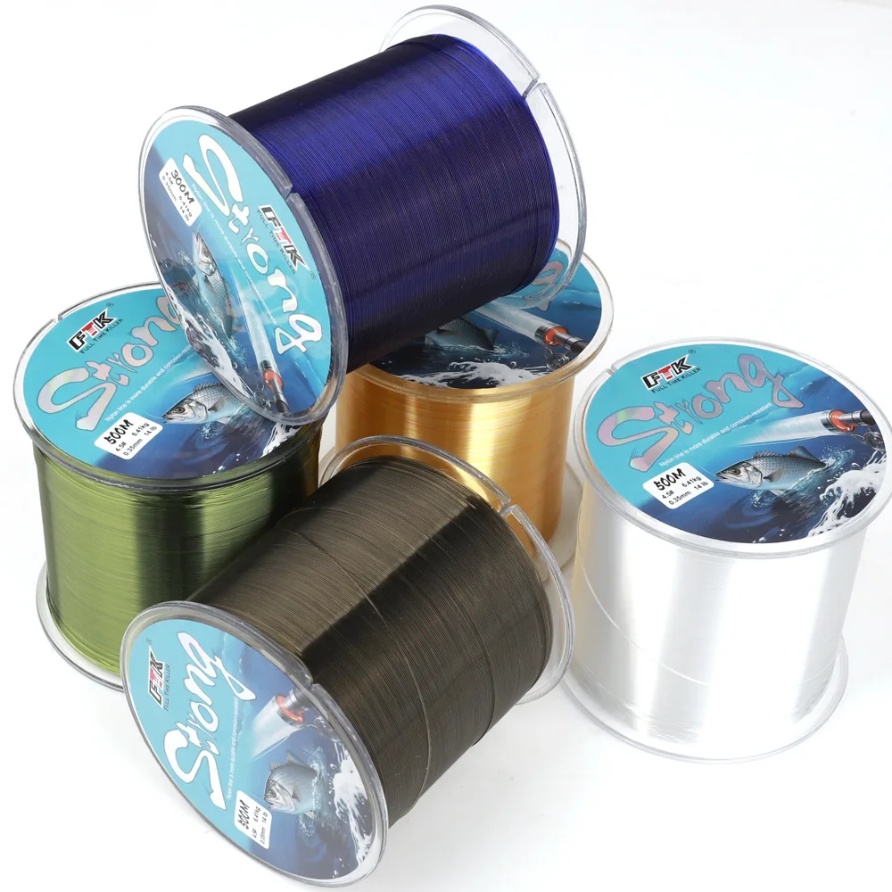 Línea de pesca monofilamento 300M Nylon fuerte y resistente a la abrasión Mono fundición suave y larga Baja memoria - imagen 3
