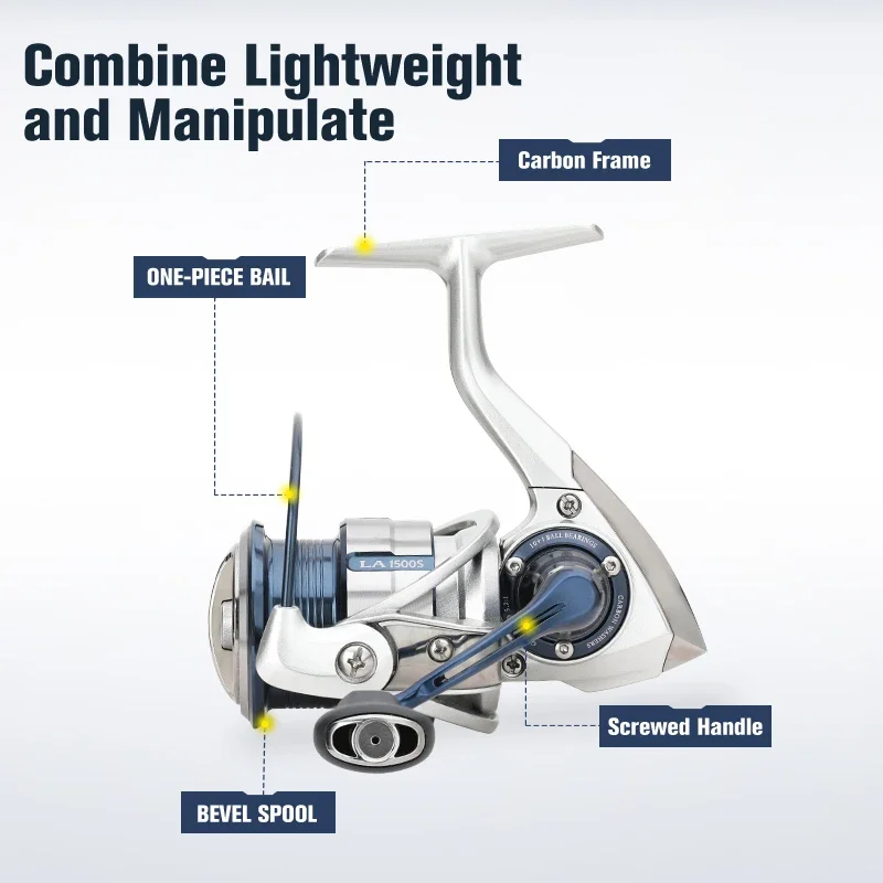 TSURINOYA-carrete de pesca giratorio de carbono ultraligero, LANIUS 800, 1000, 1500S, 149g, carrete poco profundo, soporte para rueda de trucha - imagen 3