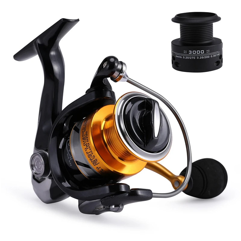Nuevo Carrete de pesca de doble carrete de alta calidad, carrete de pesca con rodamiento de bolas de acero inoxidable, carrete giratorio para pesca de carpa