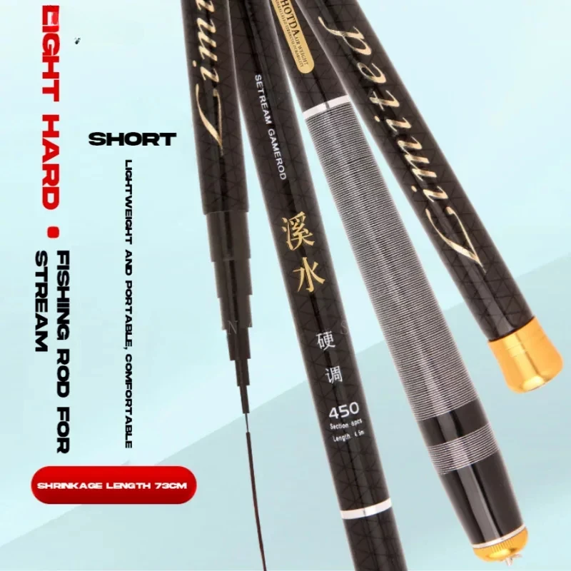 Caña de pescar telescópica portátil, alimentador manual de carpa, aparejos de pesca de agua dulce, caña de viaje, lago, 3,6 M, 4,5 M, 5,4 M, 6,3 M, 7,2 M - imagen 4