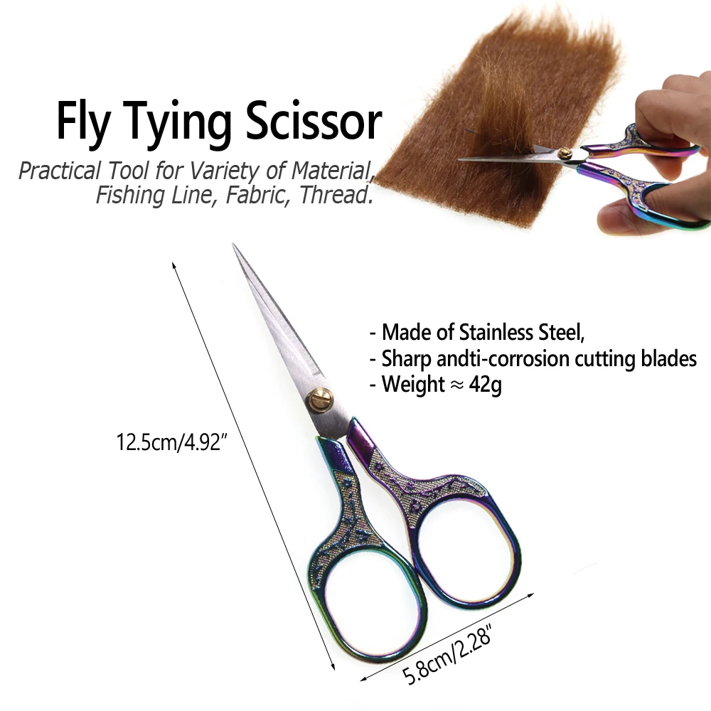 Wifreo-1 bolsa de fulabou para atado de moscas, fibra larga para serpentinas y pesca en agua salada, materiales finos de atado de alas de cola sintética - imagen 5