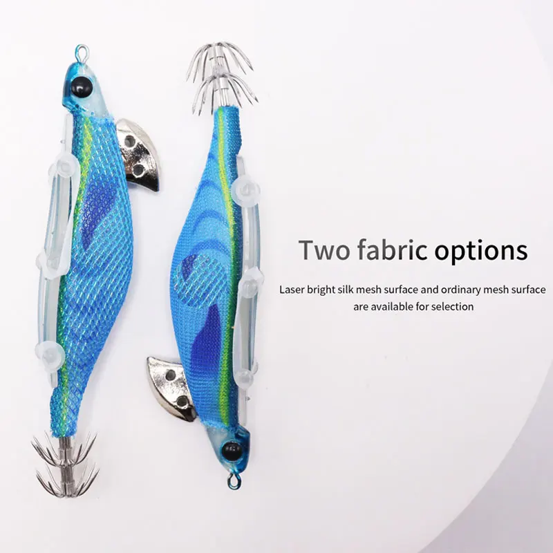 ZYZ-señuelo de pesca de mar con camarones de madera, luminoso con sonajero, cebo para pescar, puede atar en la espalda, calamar, pulpo, sepia, camarones - imagen 4