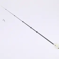 Carrete de pesca en hielo 6 pulgadas con bobina metálica, freno y mango suave