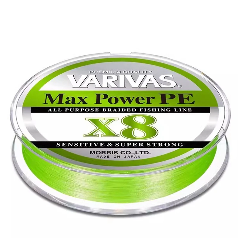 Línea de pesca Original VARIVAS X8 PE MAX POWER, sedal de pesca súper fuerte sensible, 150m/200m, 14,5LB-33LB, verde, hecho en Japón - imagen 5