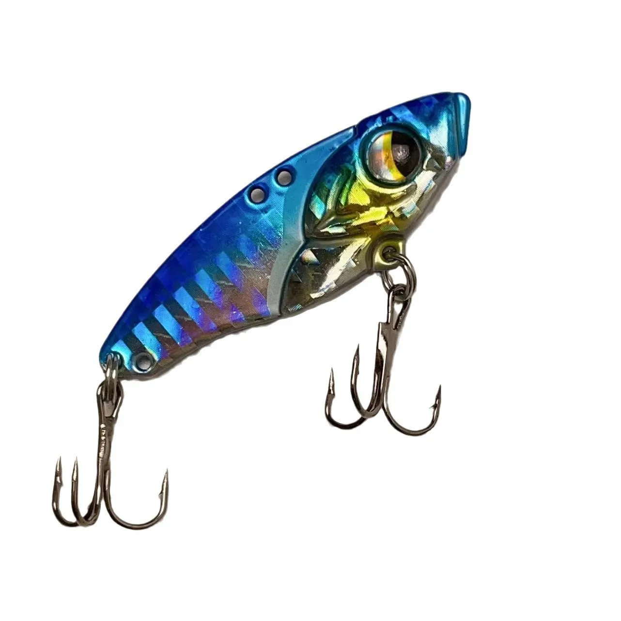 Señuelo de Pesca giratorio de Metal VIB, 1 piezas, 5g, 7g, 10g, 14g, cebos artificiales con vibración, anzuelo triple, trucha, lubina, aparejos de Pesca - imagen 5