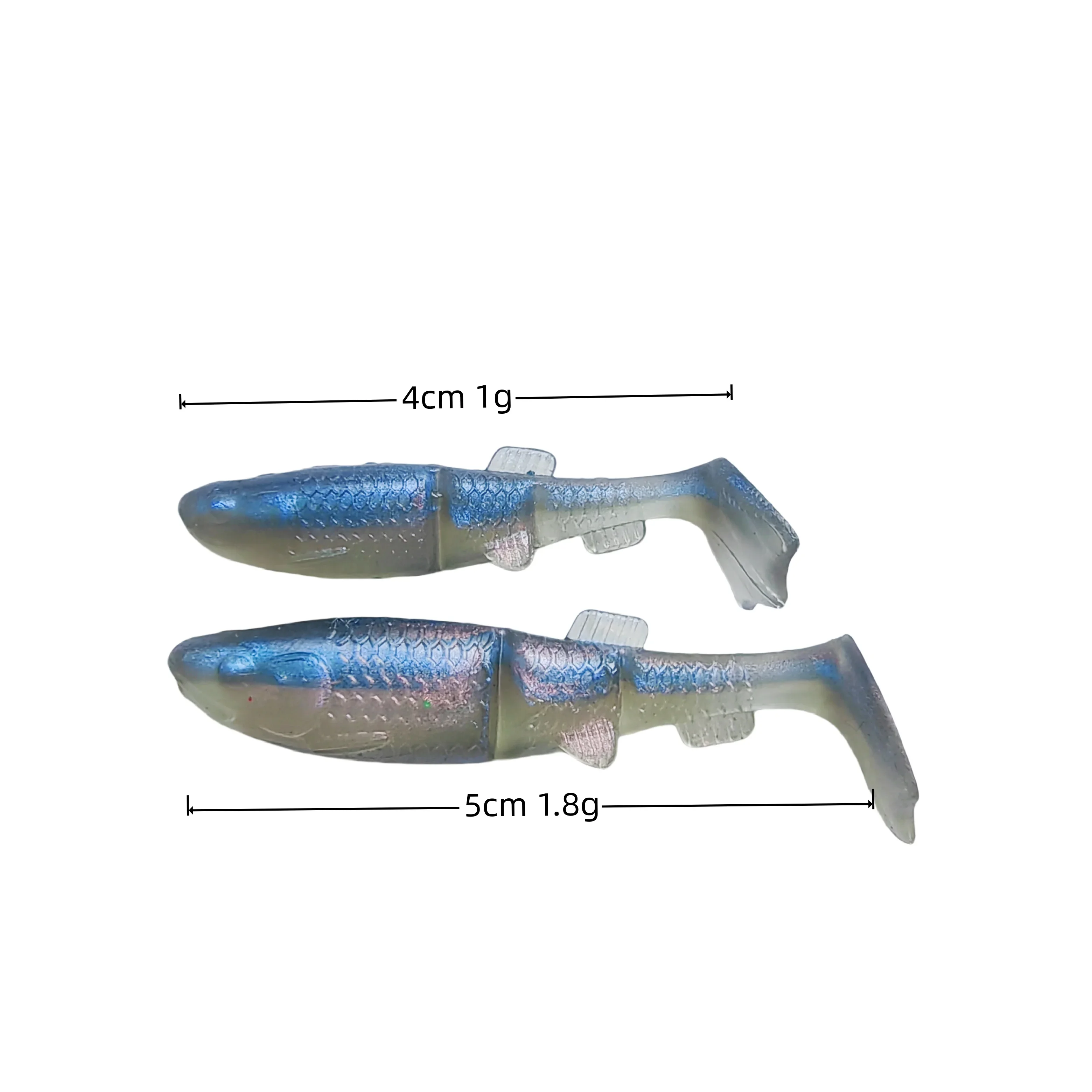 Señuelo de pesca de 12 Uds., 1G/1,85G, cebo suave con cola en T, cebo falso Luya, cebo suave de gusano de una sola cola, Señuelos de Pesca de gusanos, señuelo de pesca de carpa - imagen 5