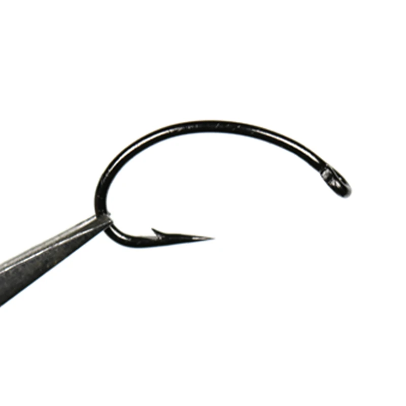 Bimoo-anzuelos curvos de acero con alto contenido de carbono para pesca de moscas, ninfa, camarones, lupa, Pupae, larvas, Caddis, #8-#16, 500 unidades - imagen 5