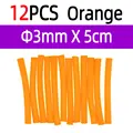 12 piezas de color naranja de 3 mm