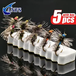 Moscas secas estimuladoras ANFS – Colores surtidos hechas a mano