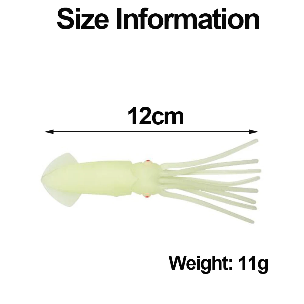Señuelo luminoso suave para pesca, cebo Artificial para agua salada, falda de calamar, Marlin, Grouper, atún, 20 piezas/30 Uds. - imagen 2