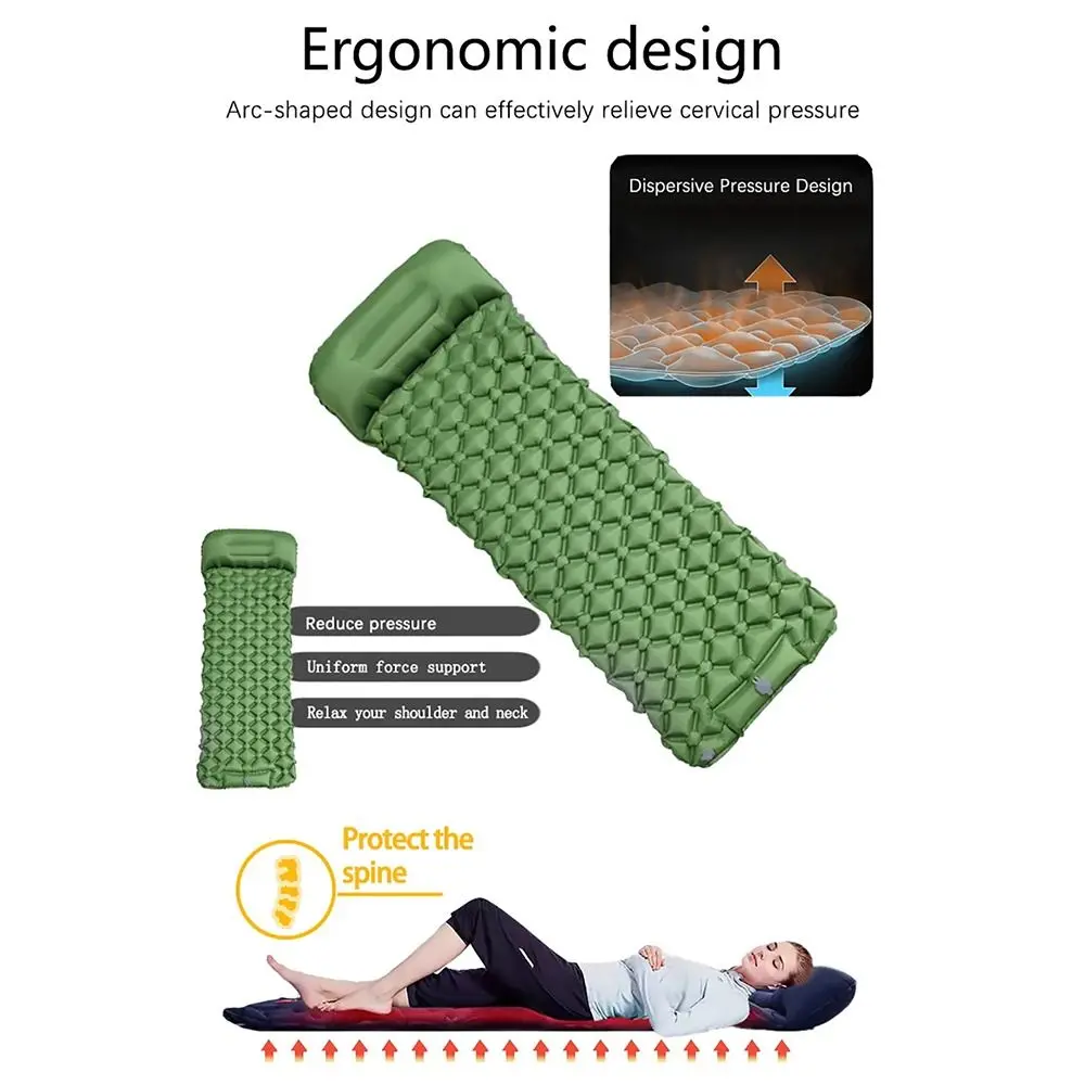 Colchoneta de aire ultraligera para camping resistente a la humedad - imagen 2