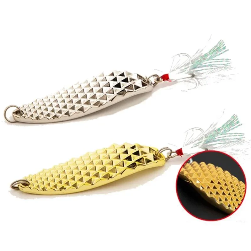 Señuelos de Pesca artificiales, anzuelos de Metal Vib, cuchara giratoria, cebo, aparejos de pesca para perca, Lucio, 3g-20g - imagen 3