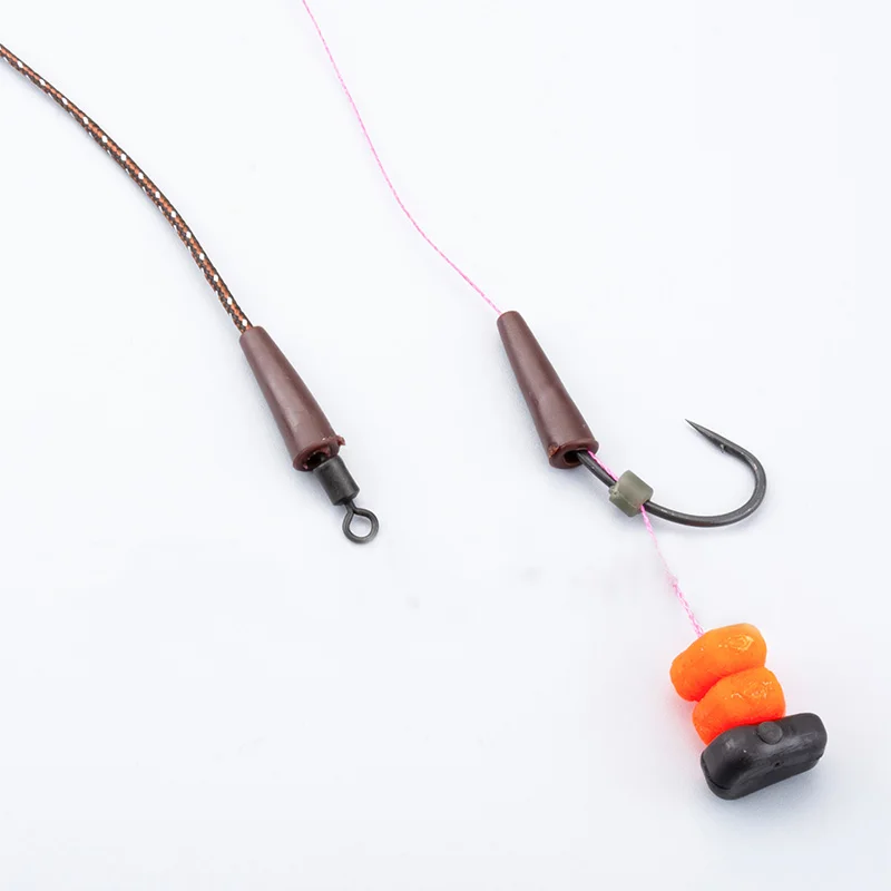 Cola de pesca de carpa Kingdom, mangas de goma antienredos, aparejos terminales para Clips de plomo, aparejos de accesorios de pesca de carpa - imagen 4