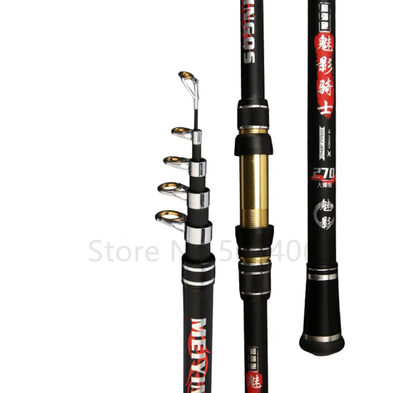Caña de pescar telescópica portátil, barco de mar de alta calidad, equipo de pesca de carpa en roca, 2,1 m, 2,4 m, 2,7 m, 3,6 m, 3,9 m, 4,5 m - imagen 2