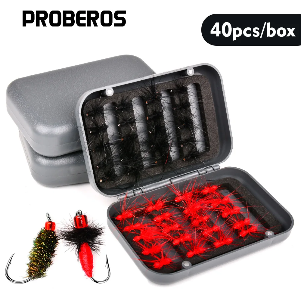 Moscas de pesca artificiales que imitan insectos – anzuelos preparados