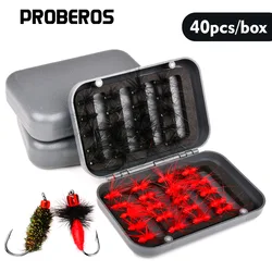 Moscas de pesca artificiales que imitan insectos – anzuelos preparados