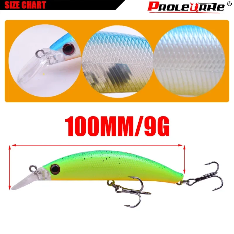 Señuelos de pesca de nuevo modelo, 10cm, 9g, pececillo láser, cebo duro Artificial, calidad de hundimiento lento, Wobblers profesionales, Crankbait, 1 ud. - imagen 2