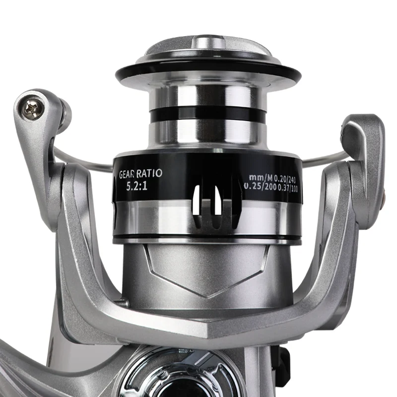 BILLINGS carrete de Metal carrete de pesca giratorio 1000-7000 arrastre máximo 12KG bola de Metal y agarre Eva para carpa Lucio carrete de pesca de lubina - imagen 3