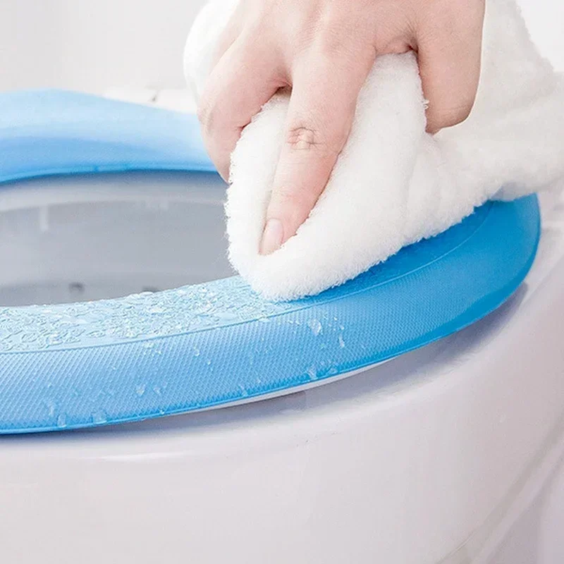 Nueva funda de cojín para inodoro, almohadilla Universal gruesa impermeable para inodoro, alfombrilla de plástico de espuma para inodoro, accesorios de baño - imagen 2
