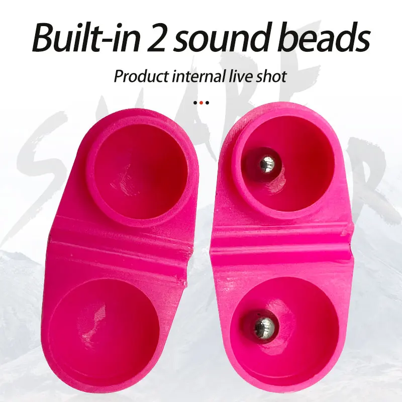 Cuentas de doble sonajero para pesca, aparejo de señuelo, herramientas de pesca, sonajeros de línea, accesorio de plástico para bagre, 15 piezas - imagen 3