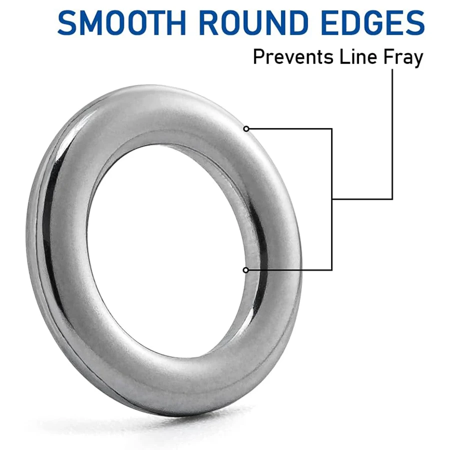 Anillos de señuelo de pesca de acero inoxidable, conector sólido, anillos divididos resistentes, anillo de repuesto de señuelo de gancho, 2mm, 100 piezas - imagen 5