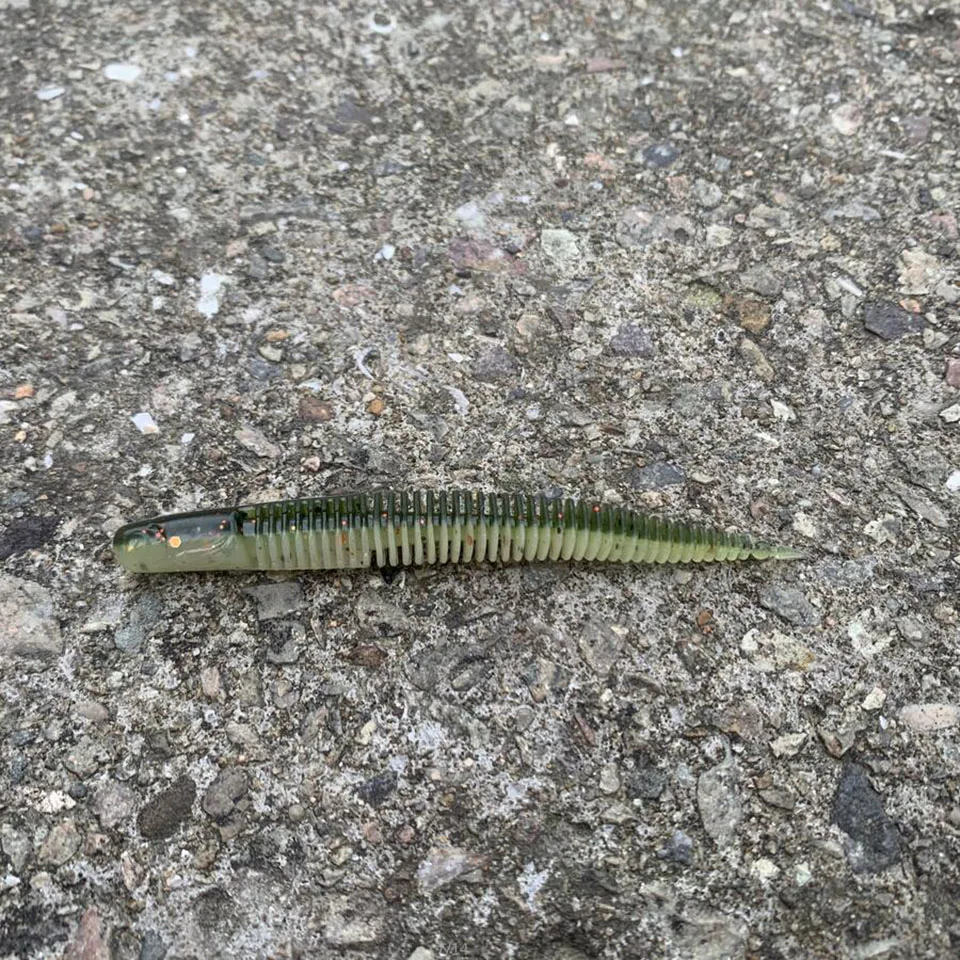 WALK FISH-Señuelos de pesca con sonrisa, cebo suave de 65mm y 85mm, gusano de baile ligero, fideos oscilantes, aguja de gusano, cola recta, lubina flotante, Manda - imagen 3