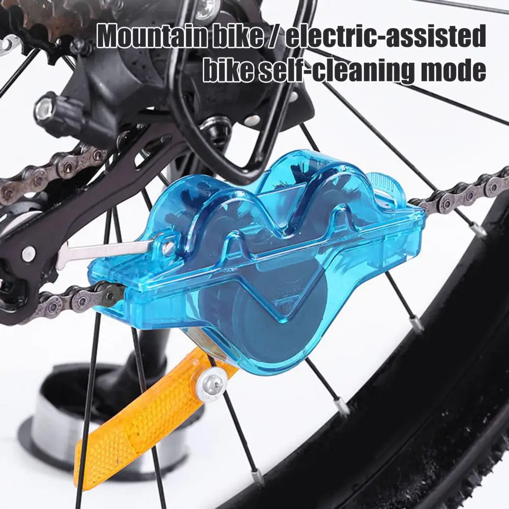 1 Juego de limpiador de cadena de bicicleta, herramienta de limpieza para depurador de cadena de bicicleta, reparación desengrasante rápida para bicicletas de montaña y de carretera BMX - imagen 3