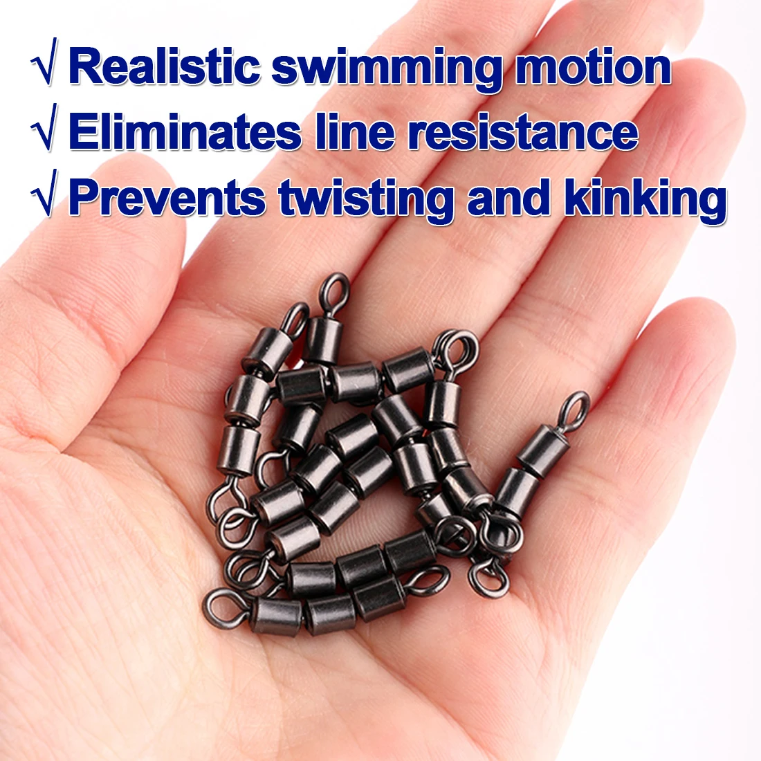 FishTrip 30 piezas giratorios triples de alta velocidad 3 rodillos giratorios de acero inoxidable para plataformas ultraligeras y curricán - imagen 5