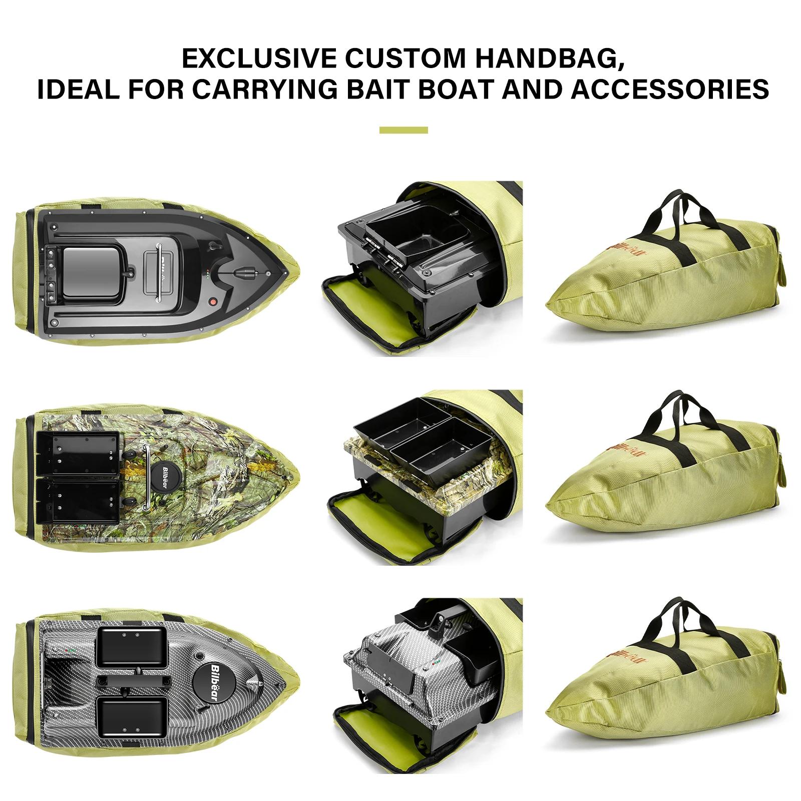 Bolso de mano con Control remoto para pesca de carpa, bolsa de transporte para barco de cebo, inalámbrico, juego de manos