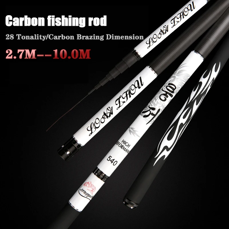 Caña de pescar de carbono 2023 M -10 M 28 tonalidad, sección corta dura ligera, equipo de pesca al aire libre, novedad de 2,7 - imagen 2