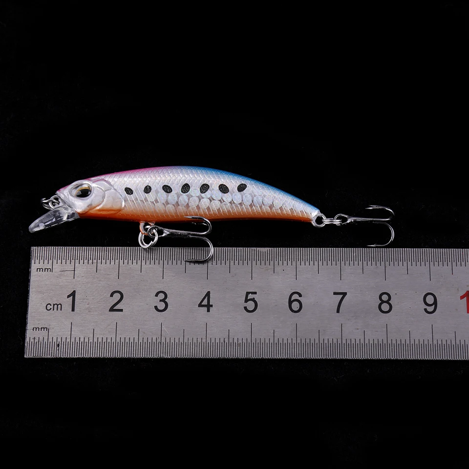 WALK FISH-señuelo de pececillo para Pesca, señuelo de trucha de plástico duro, Wobbler, accesorios de aparejos de Pesca, 1 piezas, 65mm, 6,2g, ojos 3D que se hunden - imagen 2
