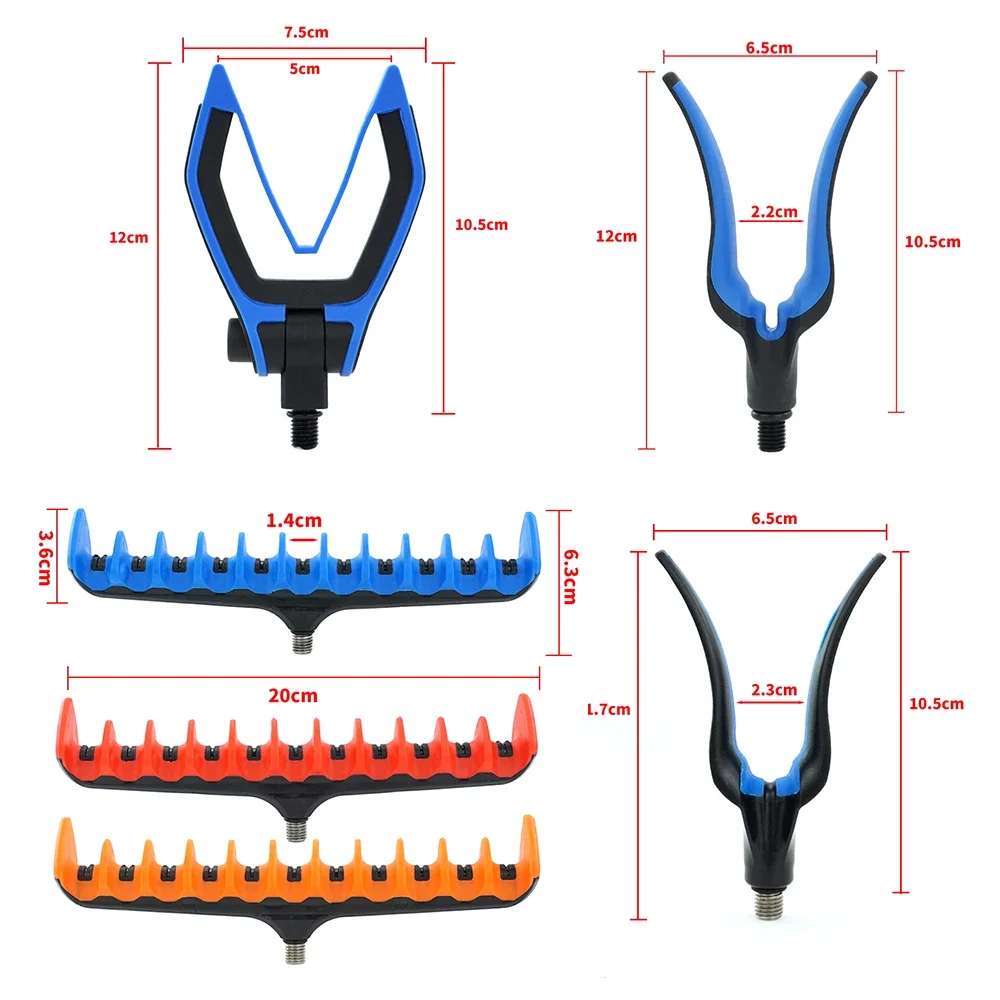 Hirisi, 1 pieza, cabezal de descanso para caña de pescar de carpa, palos para banco de pesca, barra de zumbido, alimentador, cabezal de apoyo para caña, accesorios de pesca - imagen 3